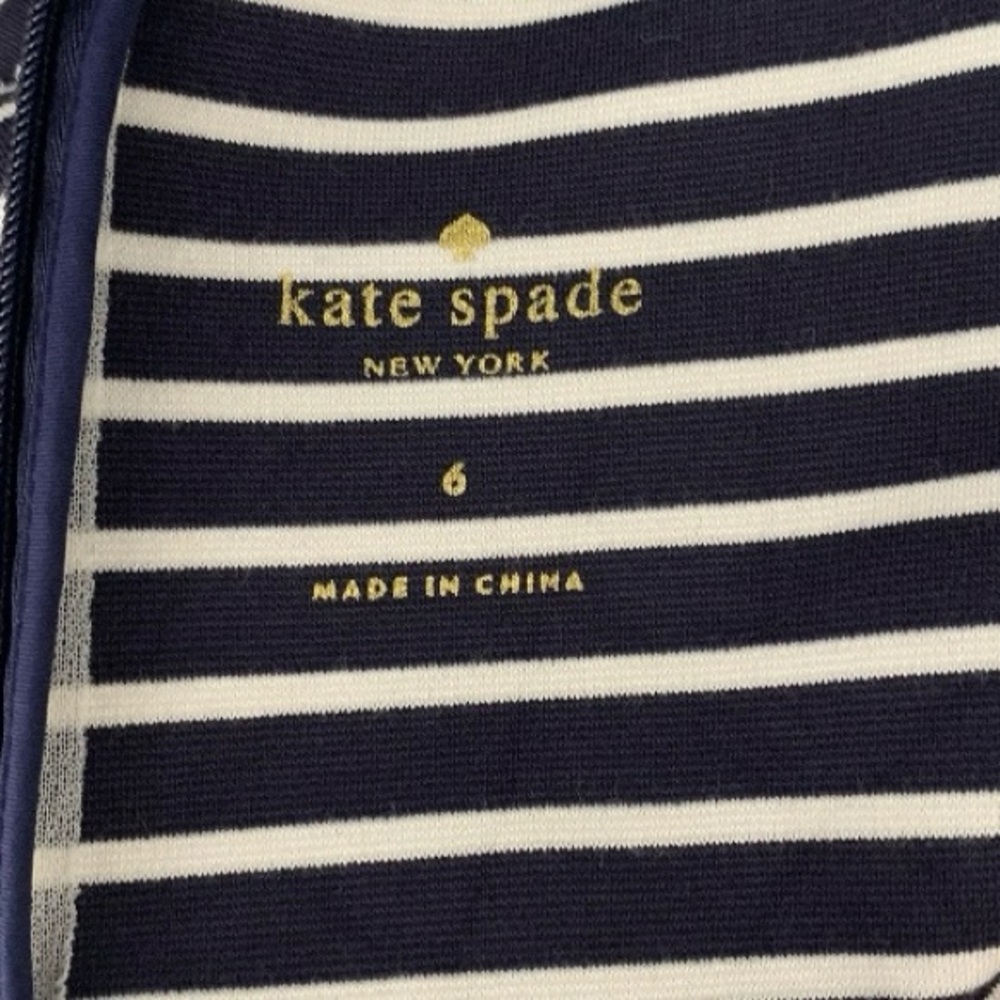 Kate Spade Brooke‎ Street Ponte Striped Dress Size 6 Fit And Flare - Picture 6 of 6